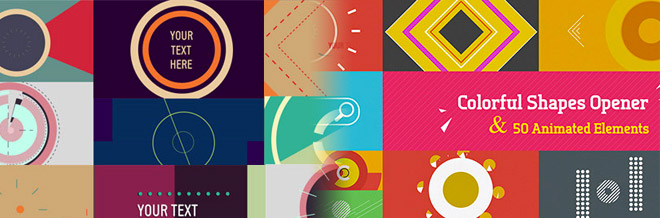 Animated shapes graphic design