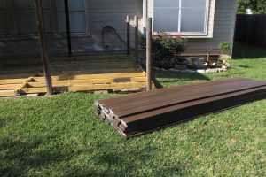 What materials make up composite decking?